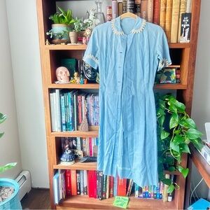 Vintage 50s Bonwit Teller powder blue dress AS IS